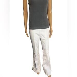 Cello wide bell bottom flare Leg Stretch Pants White Size L